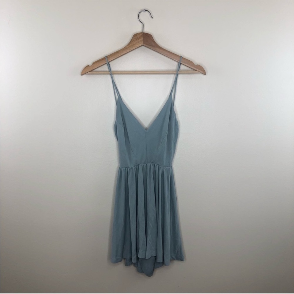 NWT urban outfitters silence + noise blue cami romper size xs